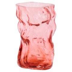 Contemporary Glass Vase Mini Mountain by Fos, Pink