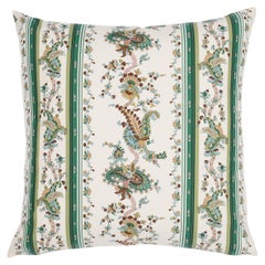 Cojín a medida Schumacher Elena Paisley Stripe 18" verde