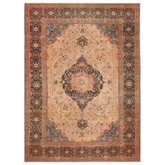 Antiker persischer Mohtasham Kashan Teppich. 9 ft 10 in x 13 ft 7in