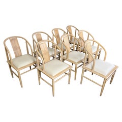 Eight Vintage Horseshoe Dining Chairs