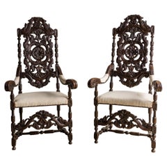 Antique Renaissance Style Italian Armchairs