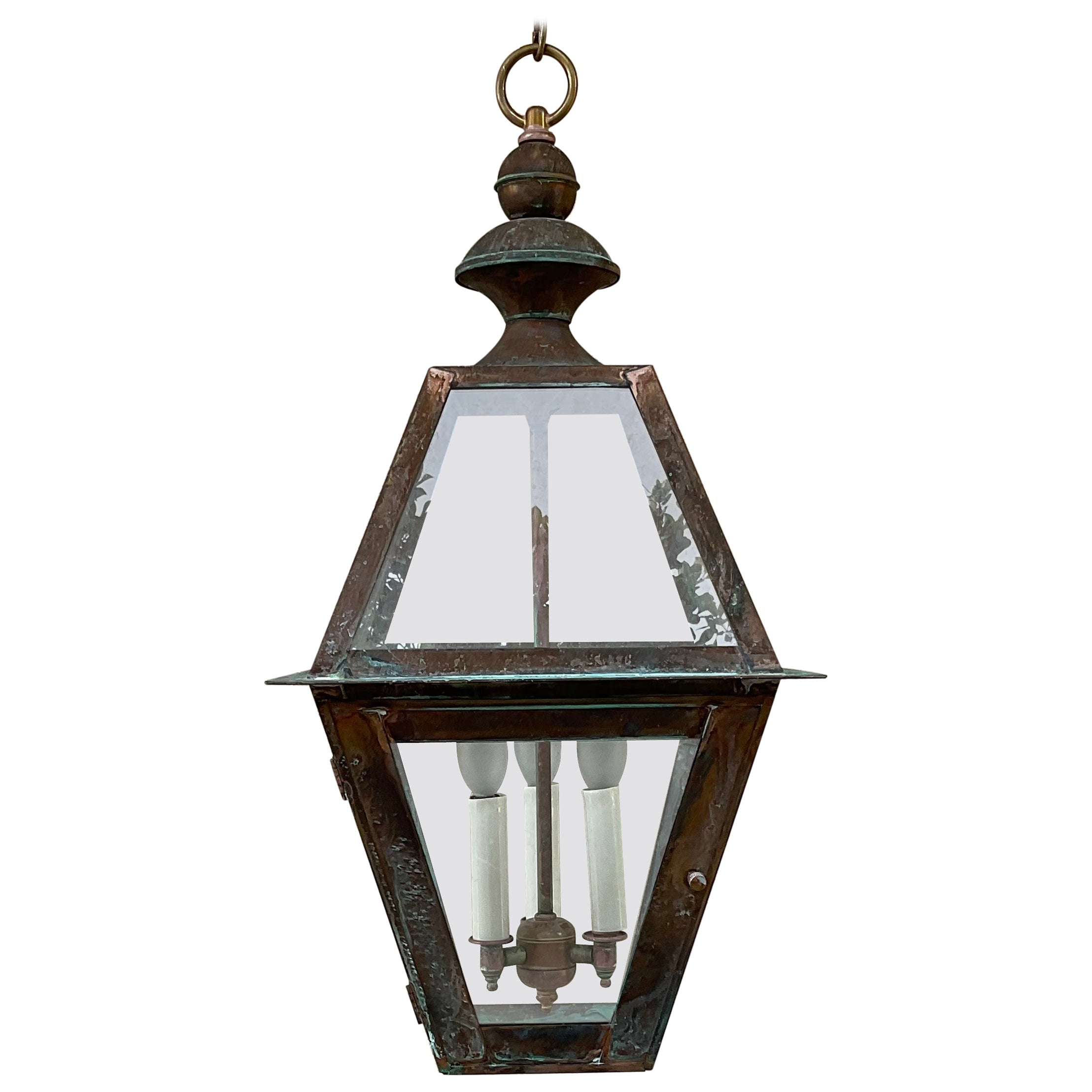 English Copper Hanging Lantern at 1stDibs