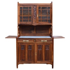 Art Nouveau Sideboard by La Ruche in Carved Cherry Wood, France, 1911