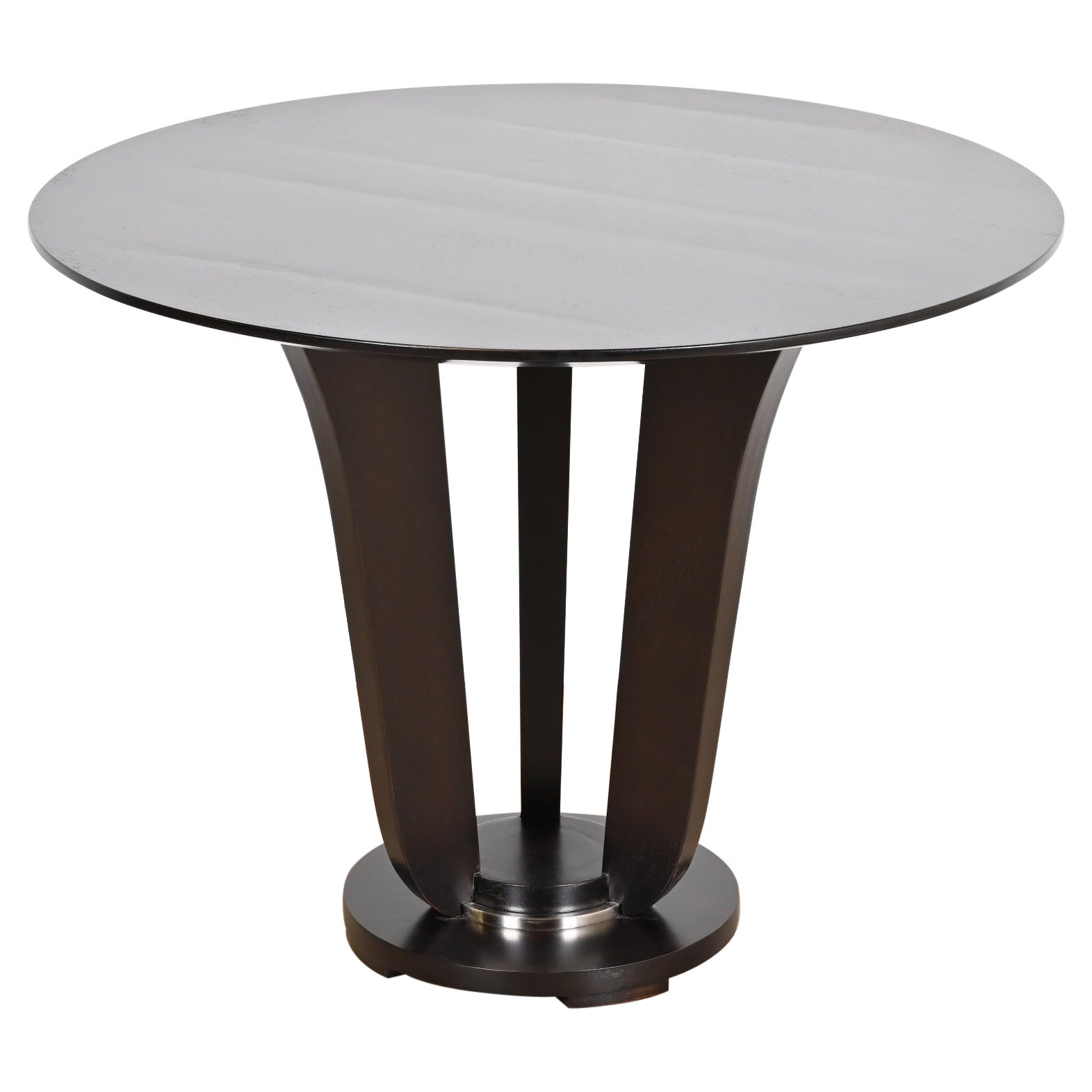 Barbara Barry for Baker Furniture Modern Art Deco Mahogany Pedestal Center Table