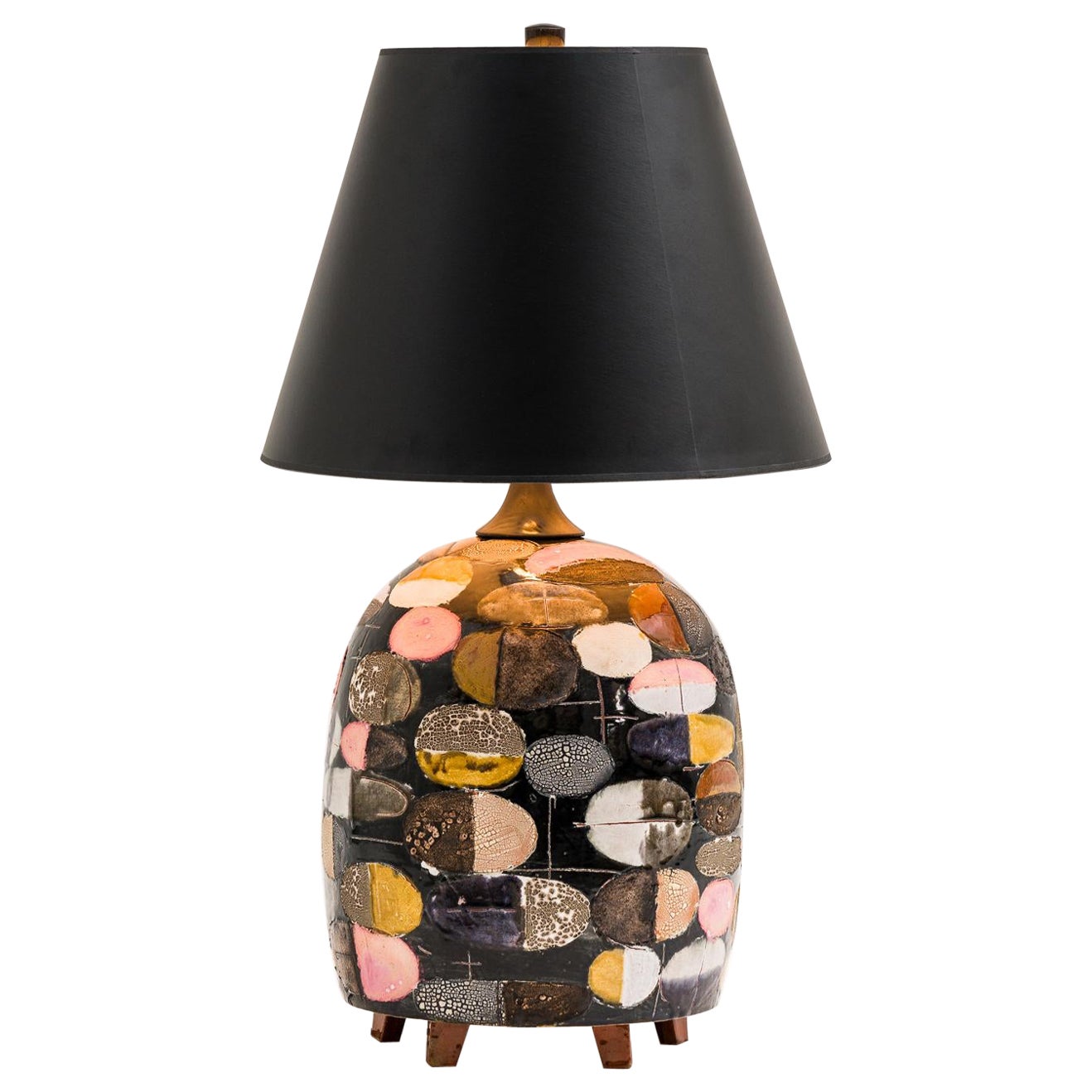 Christopher Russell, Black Ovals Lamp, USA For Sale