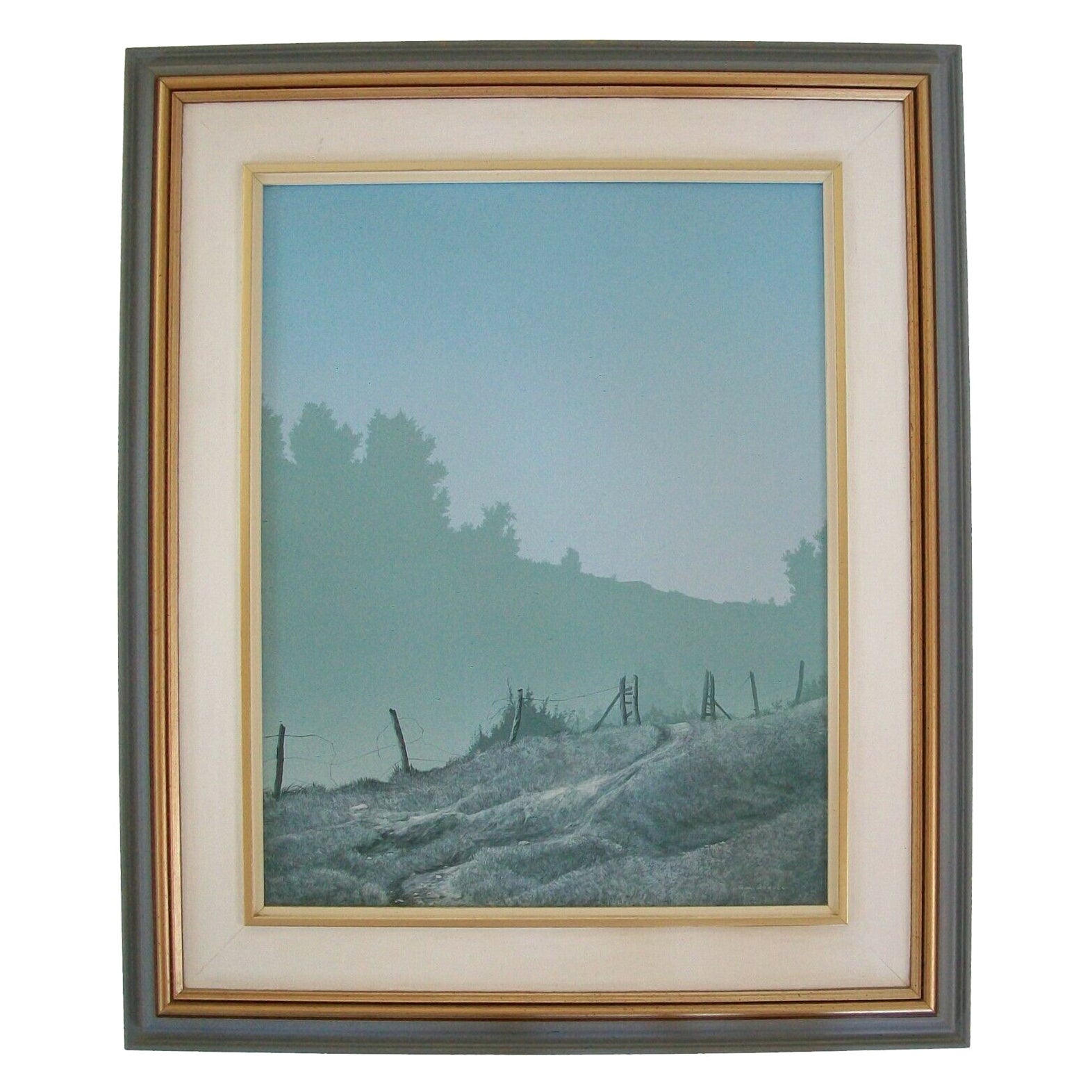 R. M. Schell, "Untitled", Framed Acrylic Landscape Painting, Canada, C. 1980 For Sale