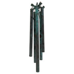 Patinated Bronze Wind Chimes in the Style of Walter Lamb