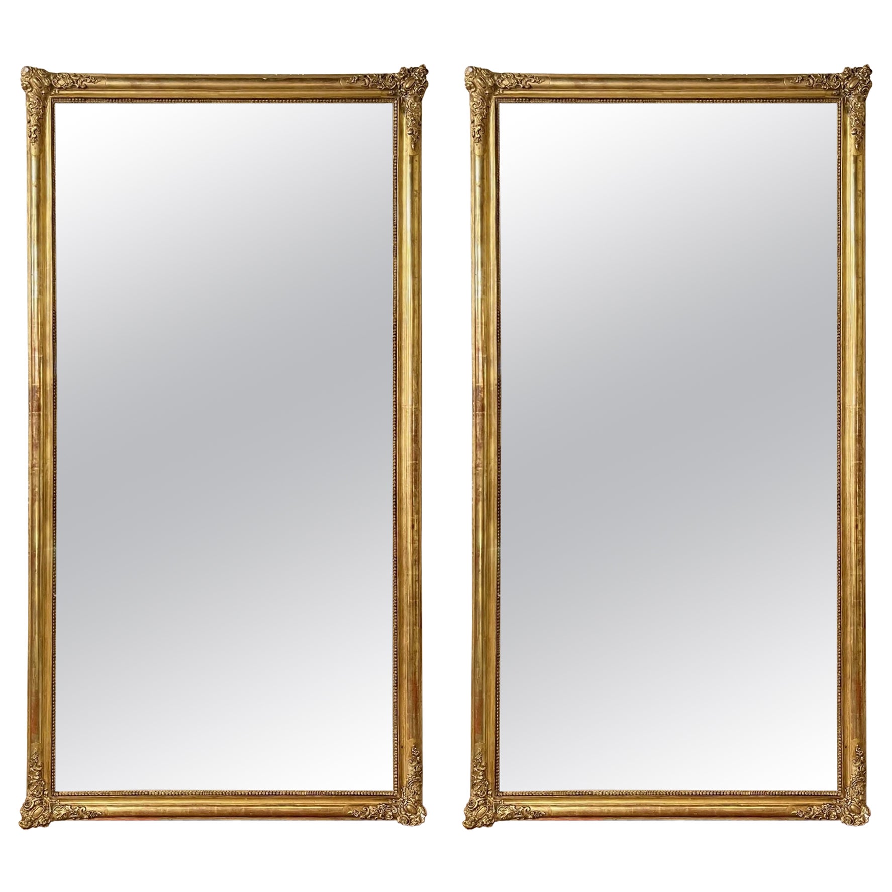 Paire de miroirs transitionnels français du 19ème siècle en vente