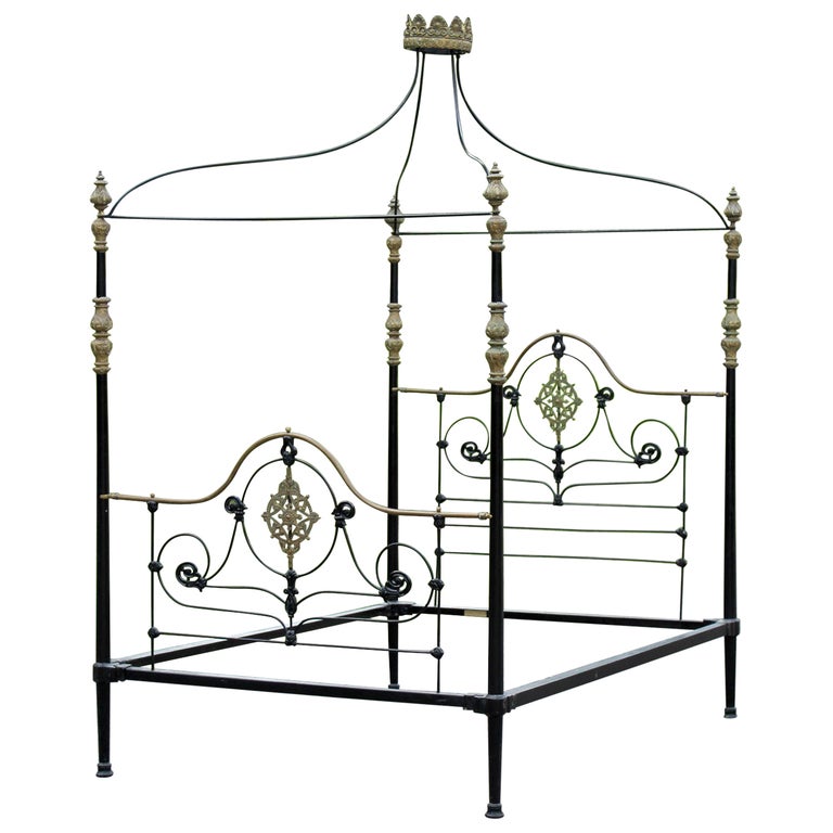 Cast Iron Four Poster Bed, M4P42 For Sale at 1stDibs