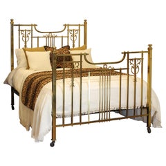 Antique Art Deco Brass Bed, Md127
