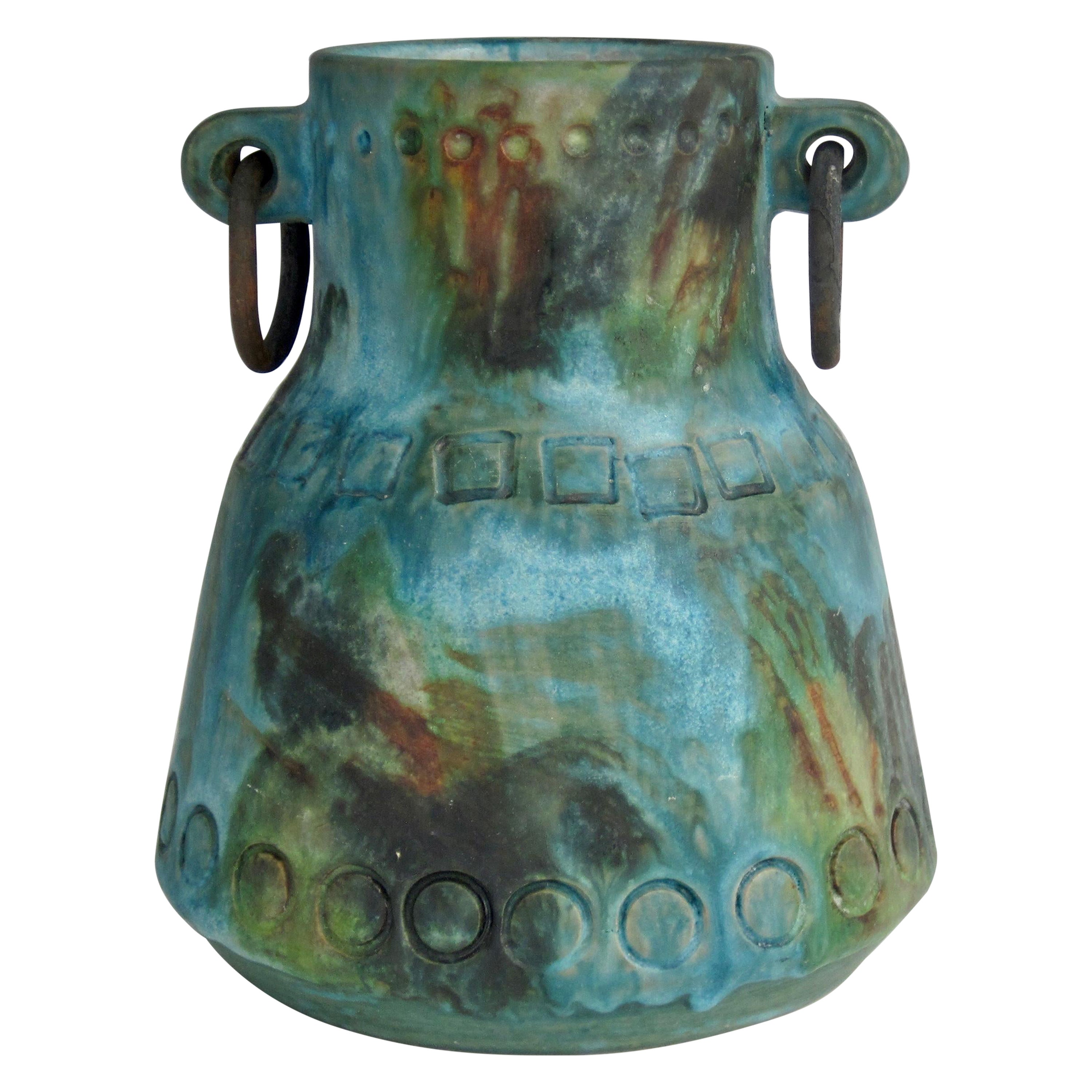 Alvino Bagni Pottery Vessel, Sea Garden Series, 1960s For Sale