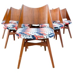 Mel Abitz Walnut Dining Chairs for Galloways, Set of 6