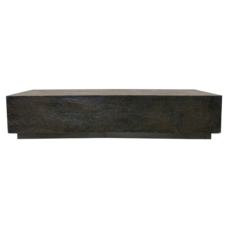 Forms and Surfaces Cast Bronze Sheathed Bench, California, 1960s1970s