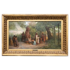 Signed La Farge 19th Century South Seas Exploration, Oil on Canvas