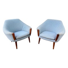 Peter Iverson Langlos Fabrikker for AS Stranda Lounge Chairs with Rosewood Legs