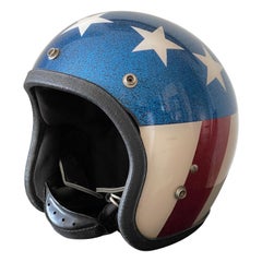 Vintage 1970's American Flag Motorcycle Helmet of Evil Kneivel and Easy Rider