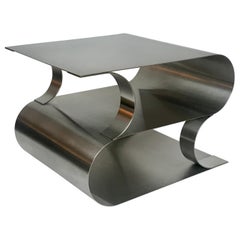 Maria Pergay Occasional Steel Table, 1970's