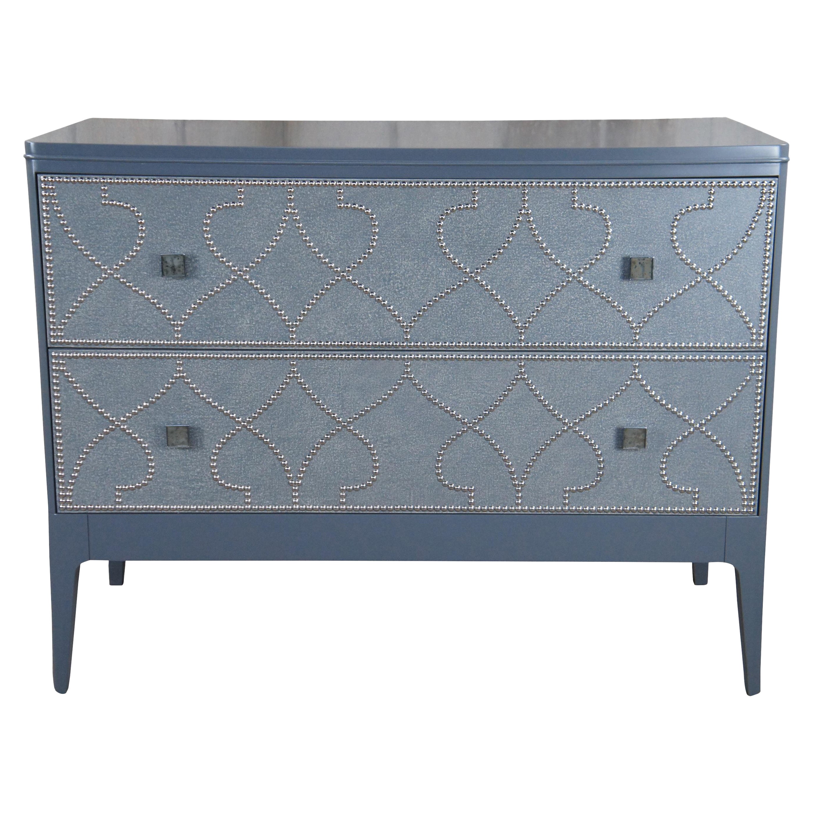 Artistica Contemporary Modern Hall Chest 2 Drawer Geometric Dresser Console For Sale