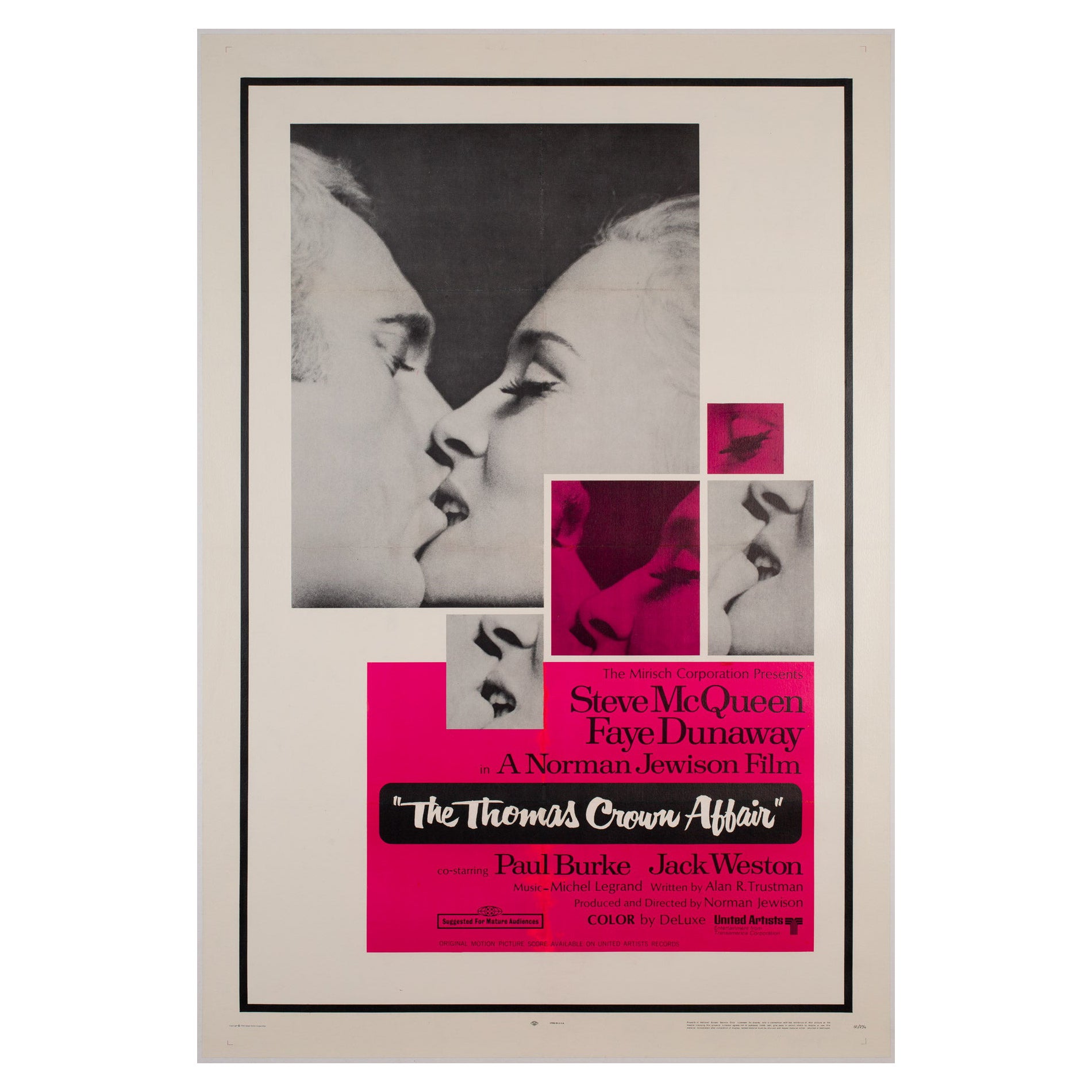 "the Thomas Crown Affair", US Film Poster, 1968, Linen Backed