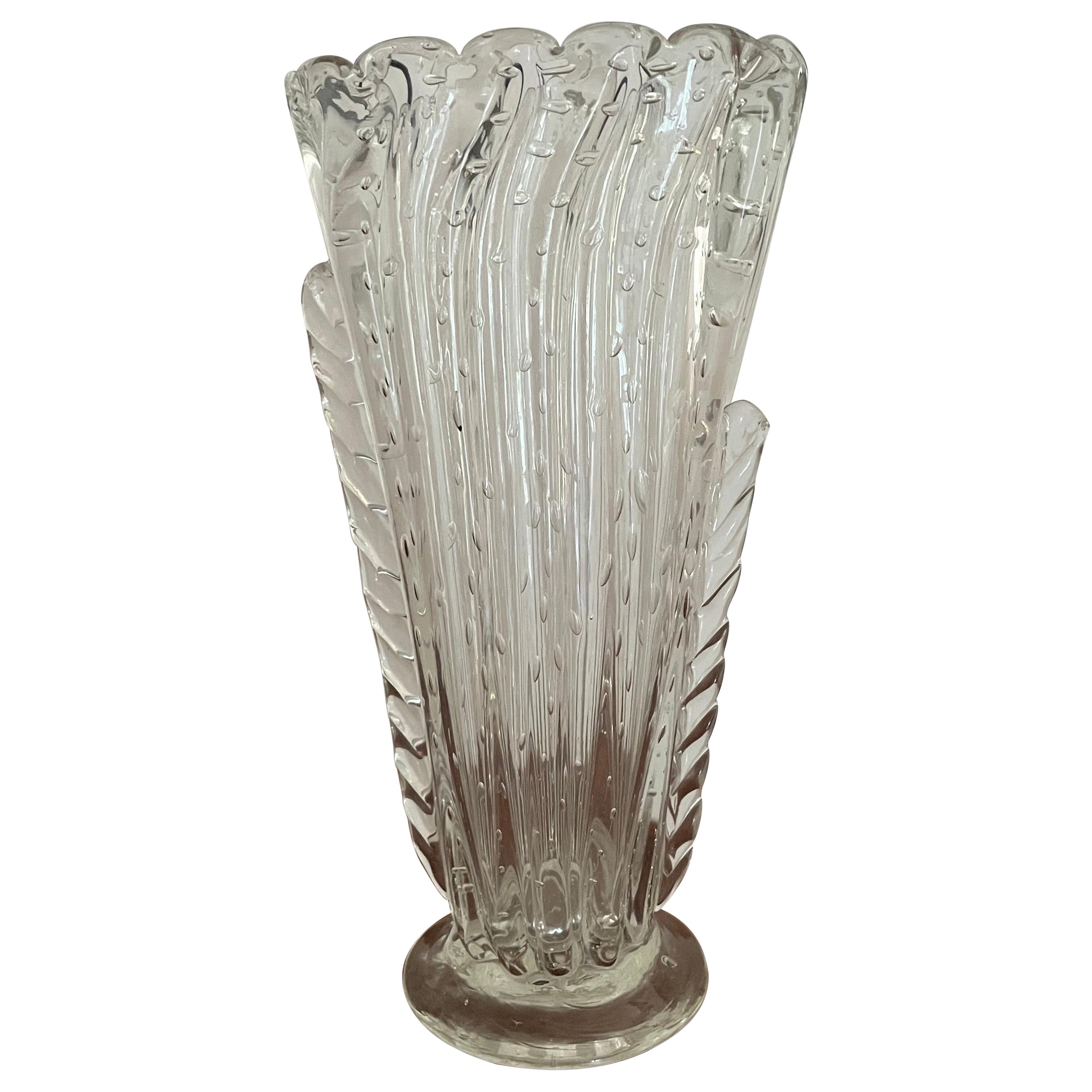 Vintage-Vase von Ercole Barovier & Toso, 1950er Jahre, Kunst