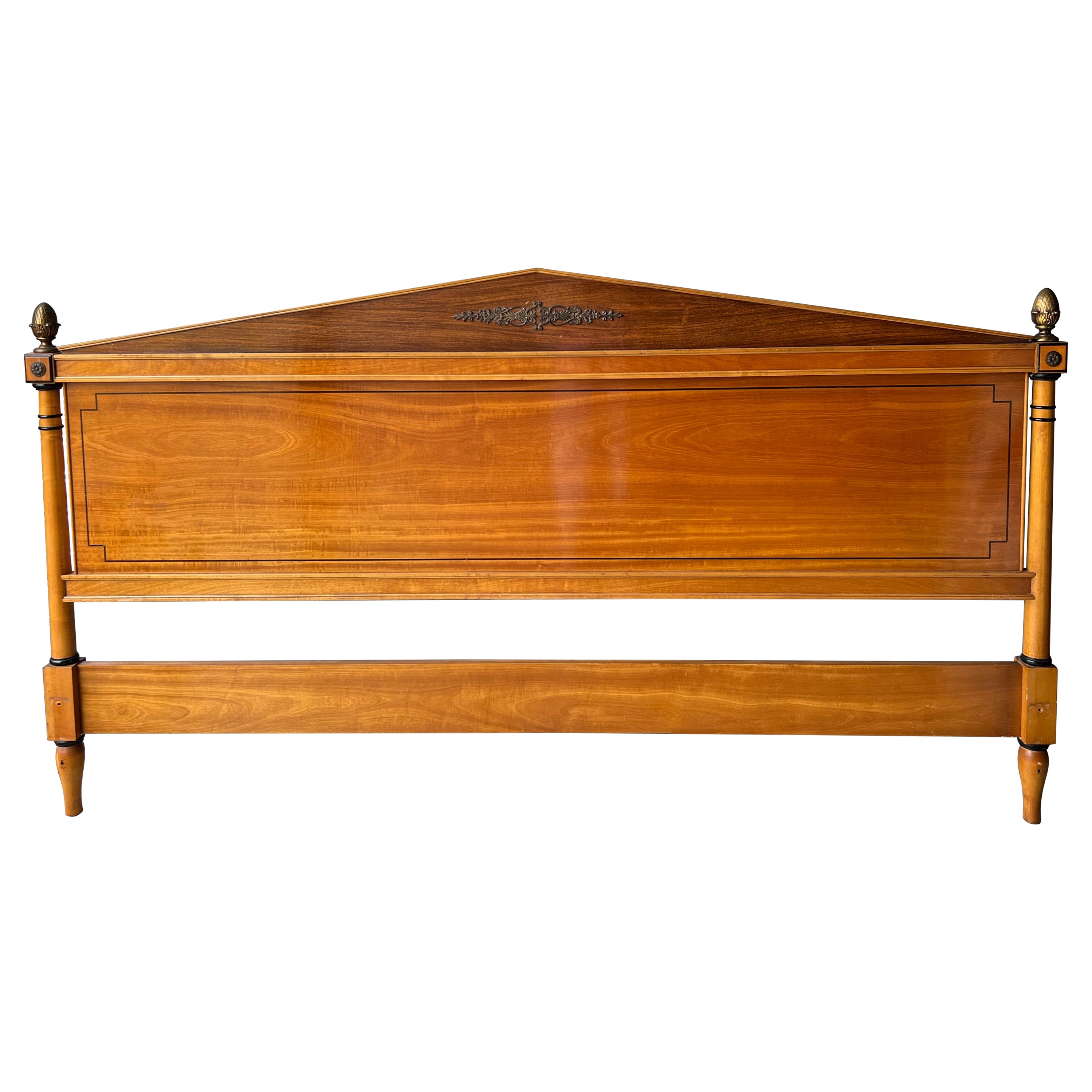 1940s Maple French Regency Style Faux Bamboo Inspired King Size Headboard