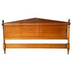 Retro 1940s Maple French Regency Style Faux Bamboo Inspired King Size Headboard