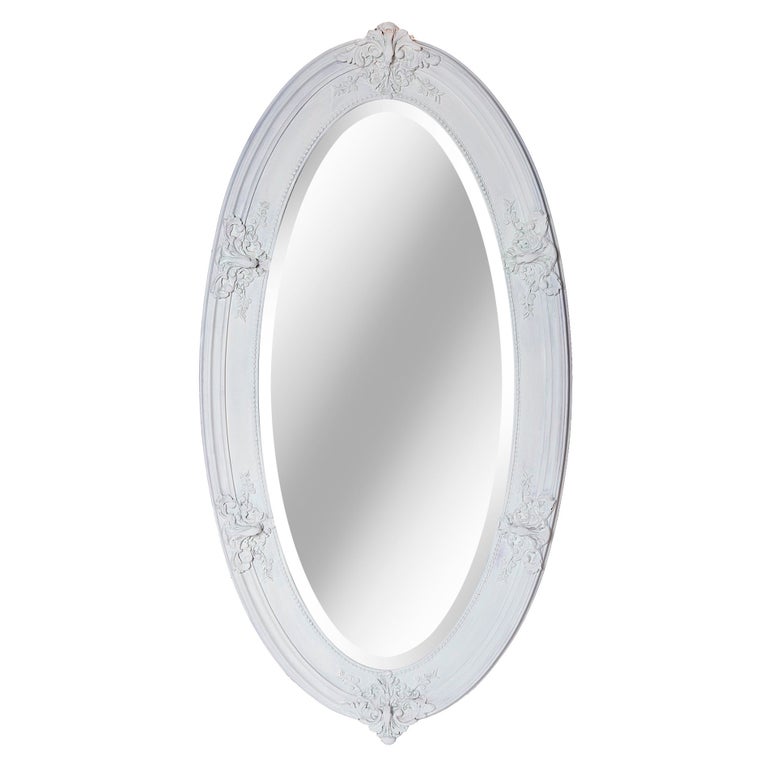 Victorian Beveled Oval Mirror For Sale at 1stDibs