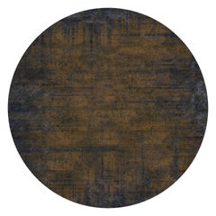Moooi Small Quiet Collection Patina Cinnamon Round Rug in Low Pile Polyamide
