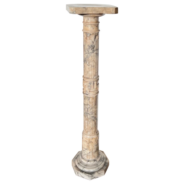 Antique Italian Marble Pedestal, Late 19th Century at 1stDibs