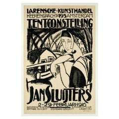 Jan Sluijters, Original Vintage Art Poster, Expressionism Cubism, Amsterdam 1916