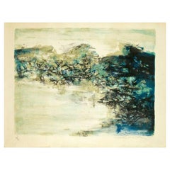 Vintage Zao Wou-Ki, Lithograph, 1968