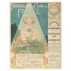 Vintage Original Art Nouveau Poster-Privat Livemont-Automobile Cycle Sports, 1902