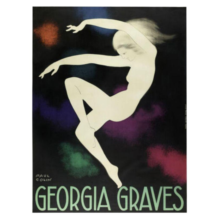 Original Art-Déco-Poster von Paul Colin, Georgia Graves Folies, Bergeres-Ballett, 1928 im Angebot