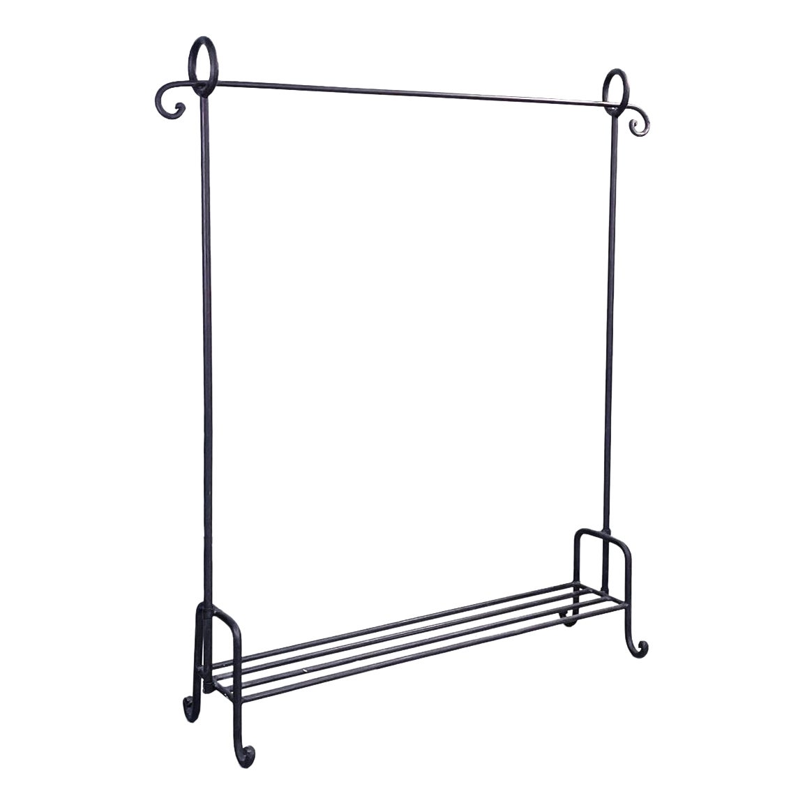 Italian Modern Coat Stand in Black Tubular Metal, 1990s