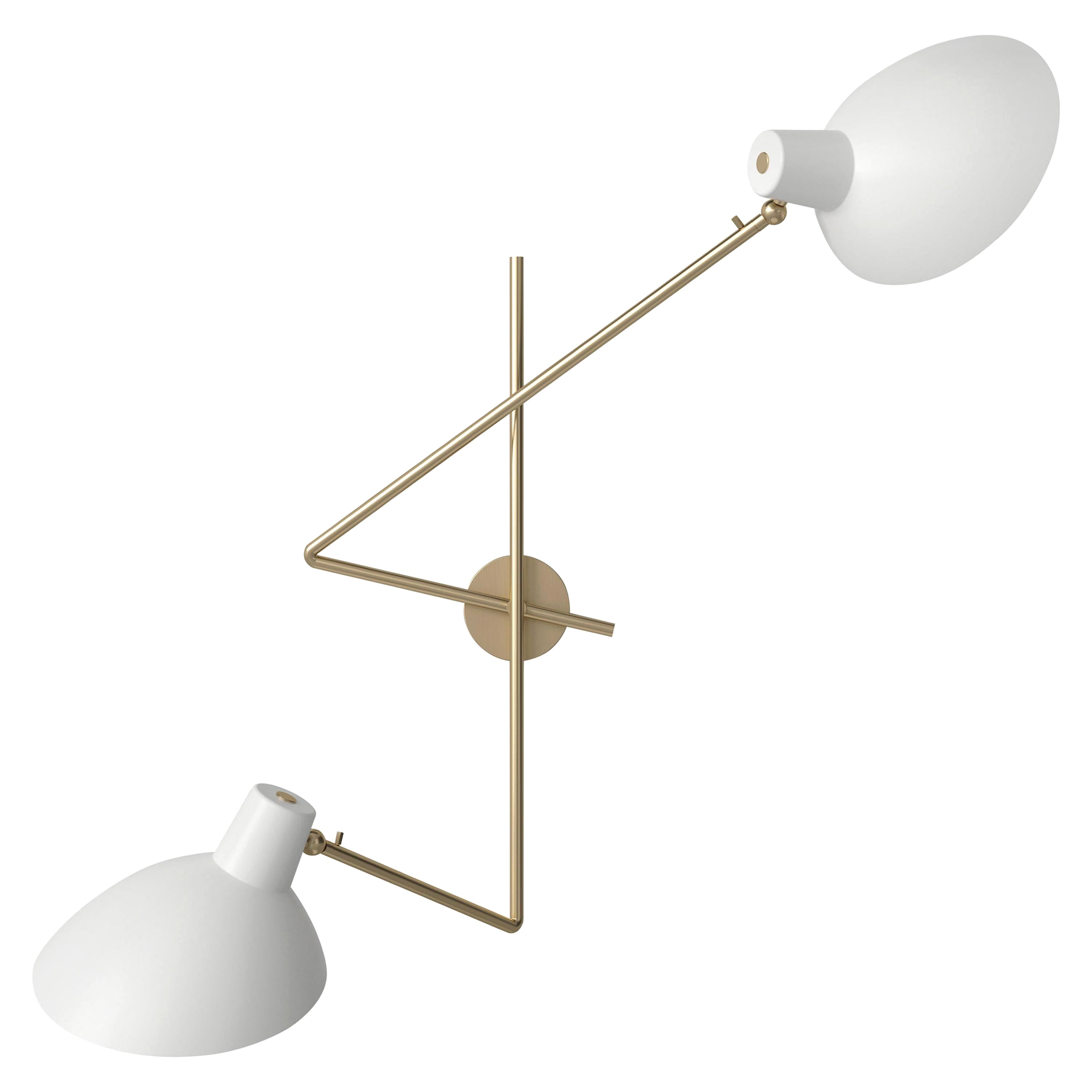 VV Cinquanta Twin White Wall Lamp Designed by Vittoriano Viganò for Astep For Sale