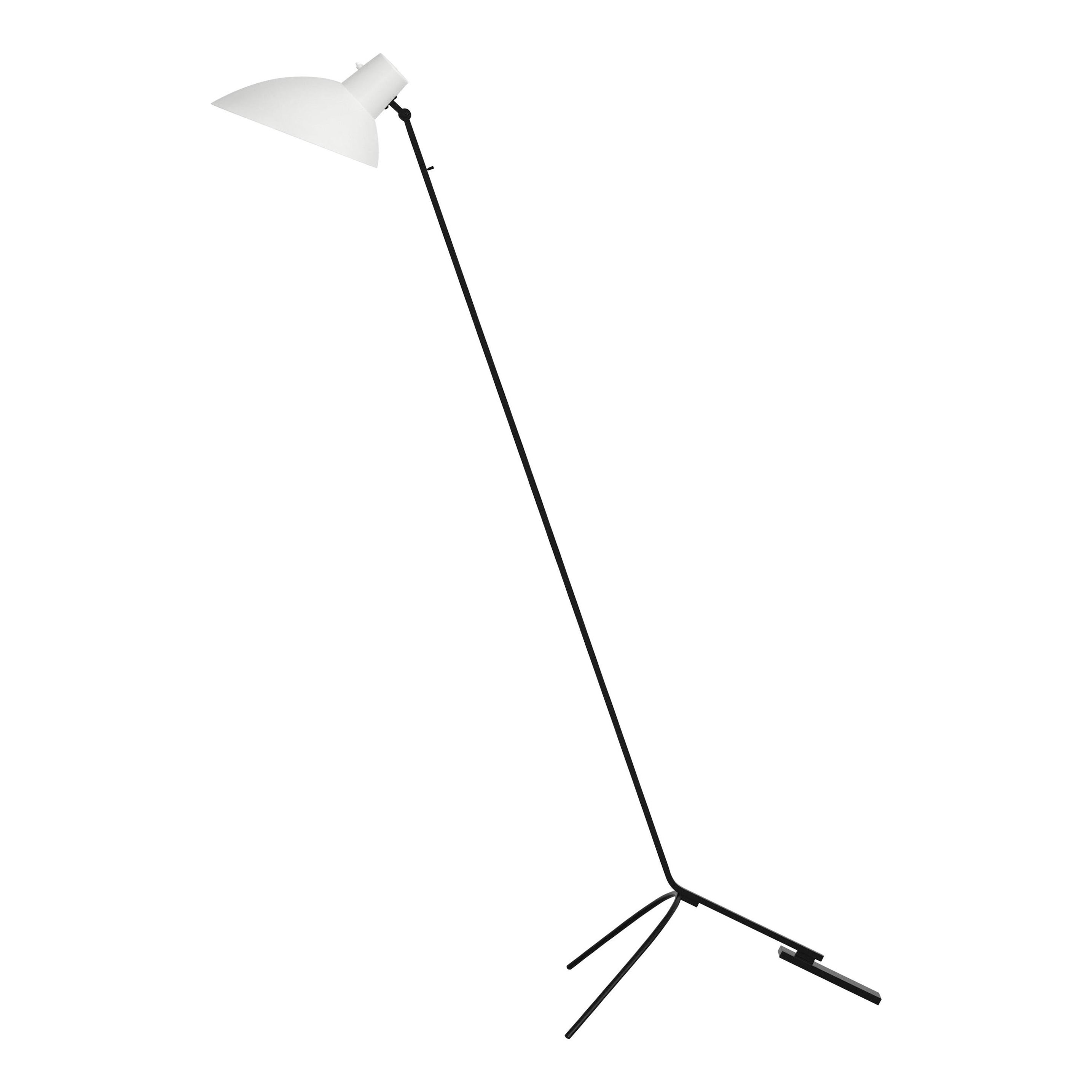 VV Cinquanta White and Black Floor Lamp Designed by Vittoriano Viganò for Astep For Sale