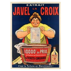 Original Used Poster-Eugene Ogé-Javel Lacroix Javel-Lessive, 1914