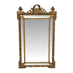 Very Fine Large 19th Century Giltwood Margin Overmantle or Hall Mirror