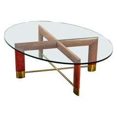 20th Century Daniela Puppa for Fontana Arte Coffee Table in Wood and Glass