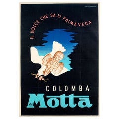 Vintage Original Poster-Cassandre-Colomba-Motta-Italian-Easter-Cake, 1936