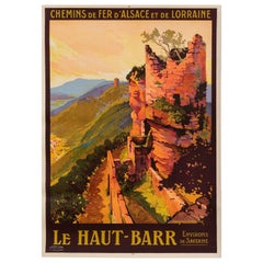 Roger Soubie, Original Vintage Travel Poster, Le Haut Barr Vosges, Railway, 1925