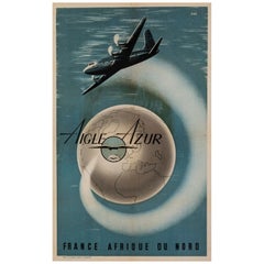Vintage Airline Poster-Dad-Aigle Azur-France-North Africa Algeria, 1950