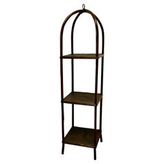 Vintage Tall Bamboo and Rattan What Not Shelf