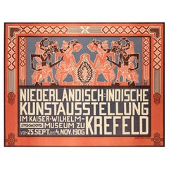 Original Poster, Thorn Prikker, Dutch Indonesian Art Exhibition, Germany, 1906