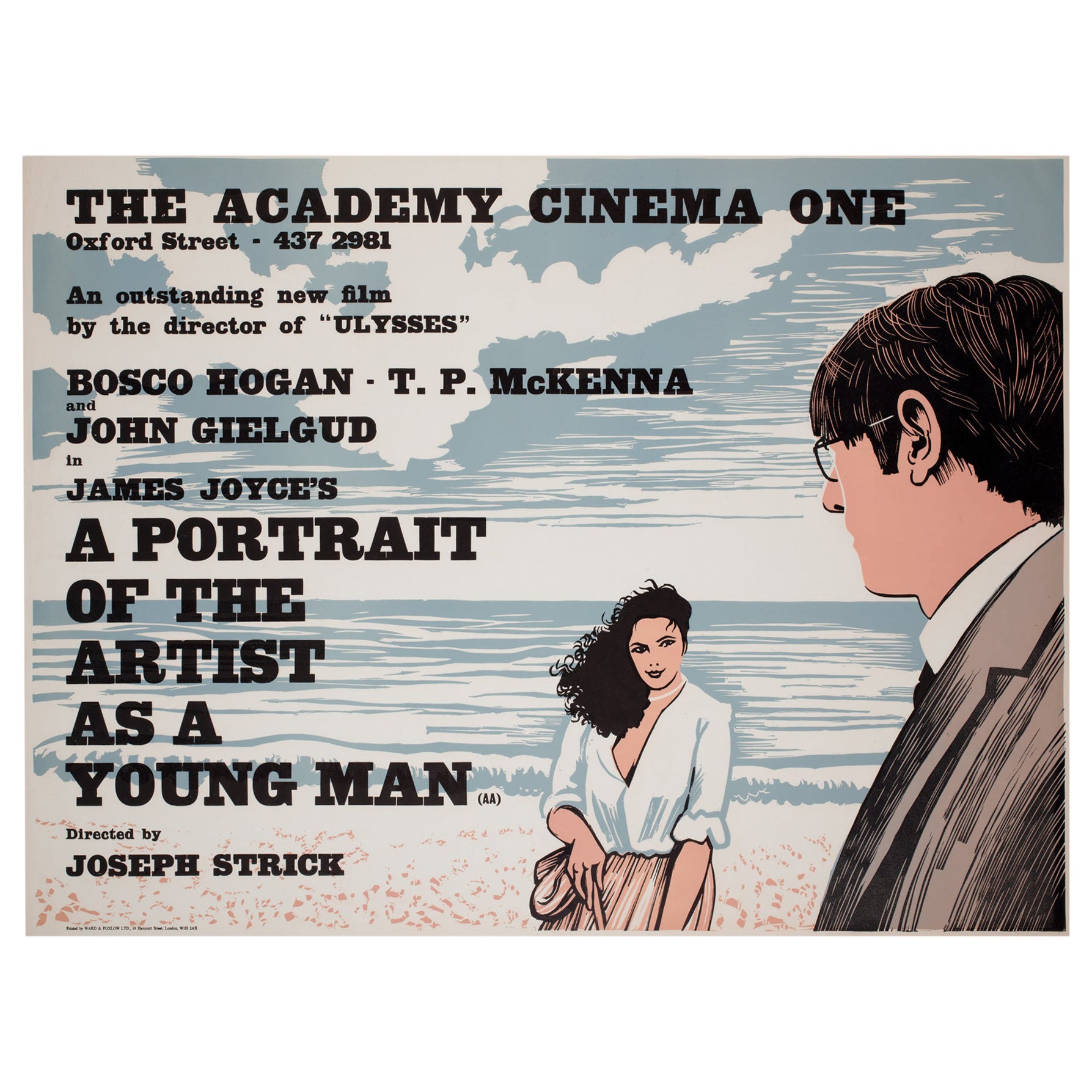 Quad-Filmplakat „Porträt des Künstlers als junger Mann“, Academy Cinema, UK, 1977