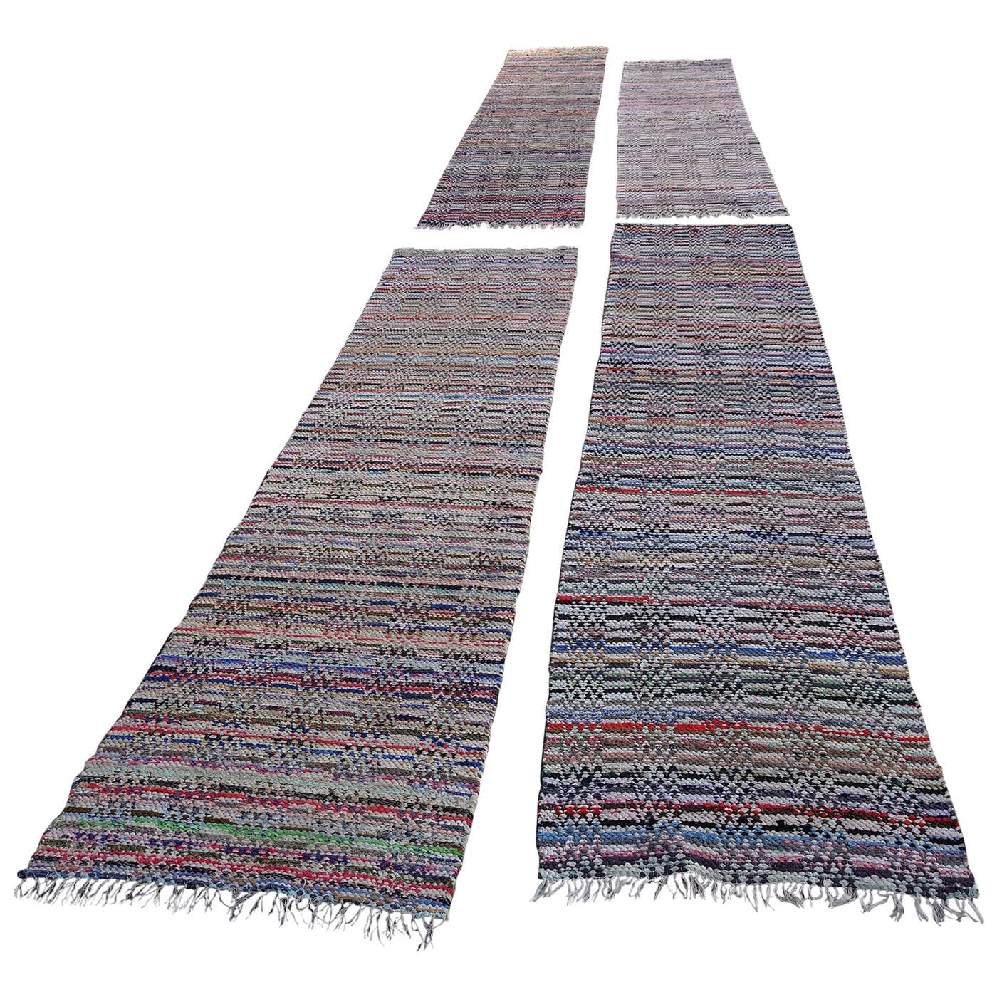 20th Century, a Set of Four Hand Woven Swedish Rag Rugs For Sale at 1stDibs