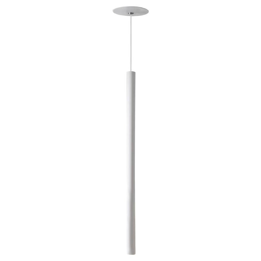Castiglioni & Menghi Canna Nuda Metal Pendant Lamp for Nemo Lighting in White