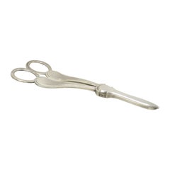 Antique Regency Style Silver Plated English Grape Scissors by William Hutton