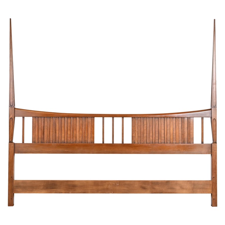 John MidCentury Modern Walnut King Size Headboard at 1stDibs