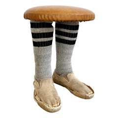 Tabouret Pop-Art Chaussures et Chaussettes, années 1980 USA